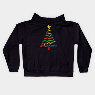 Crayon Christmas Tree #3 Kids Hoodie